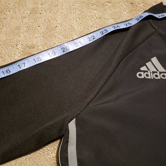 Adidas Full Zip Performance Jacket Black | Youth Large Women's Small Breathable - Picture 10 of 10